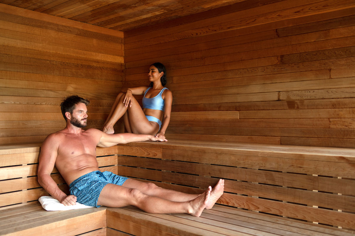 couple at sauna