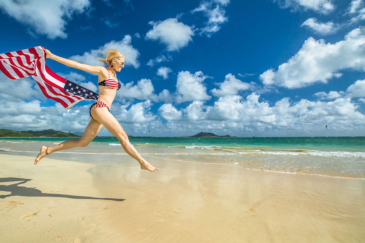 american flag halter Bikini