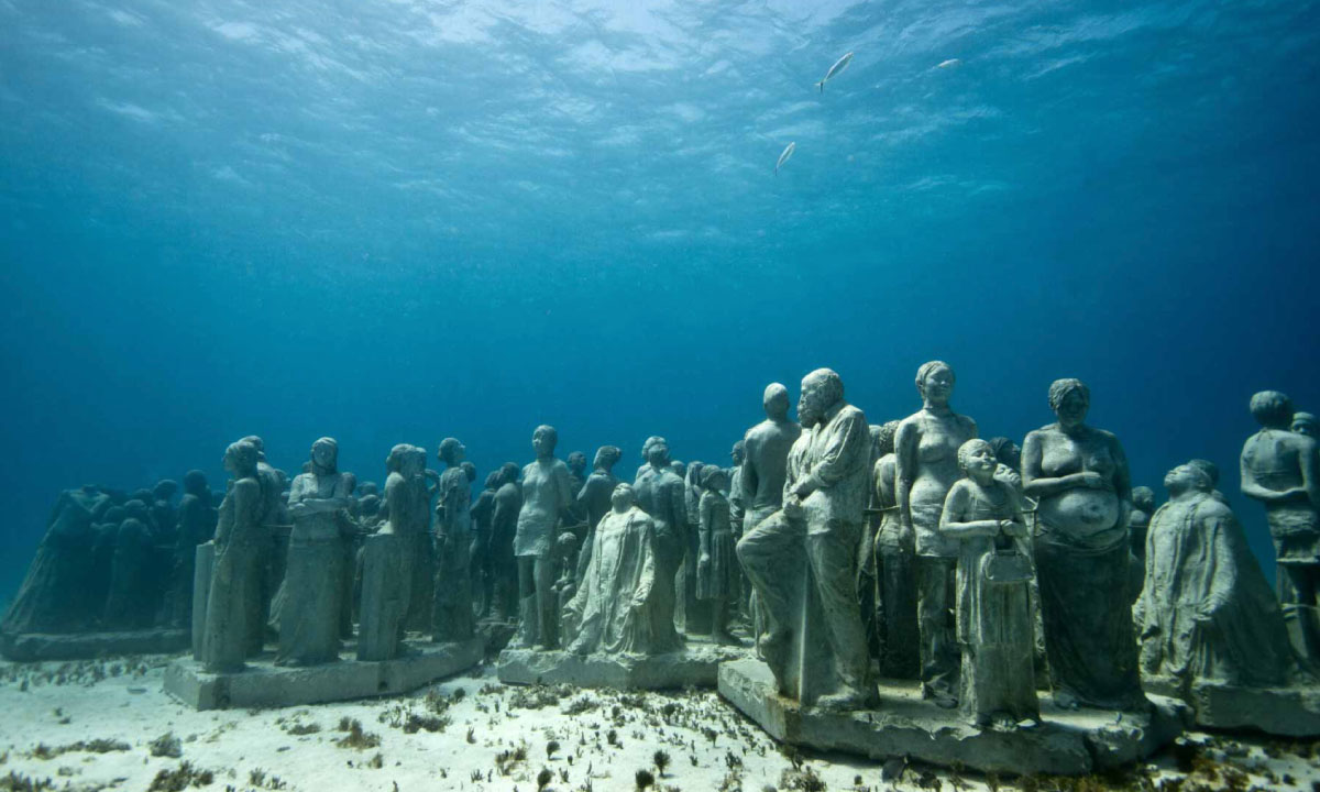 underwater museum of art in cancun