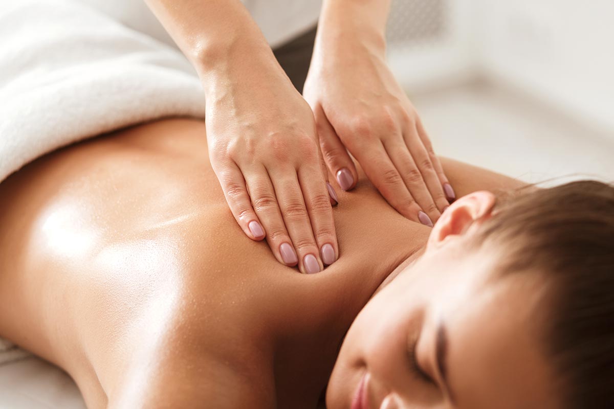 Woman getting a relaxing massage 