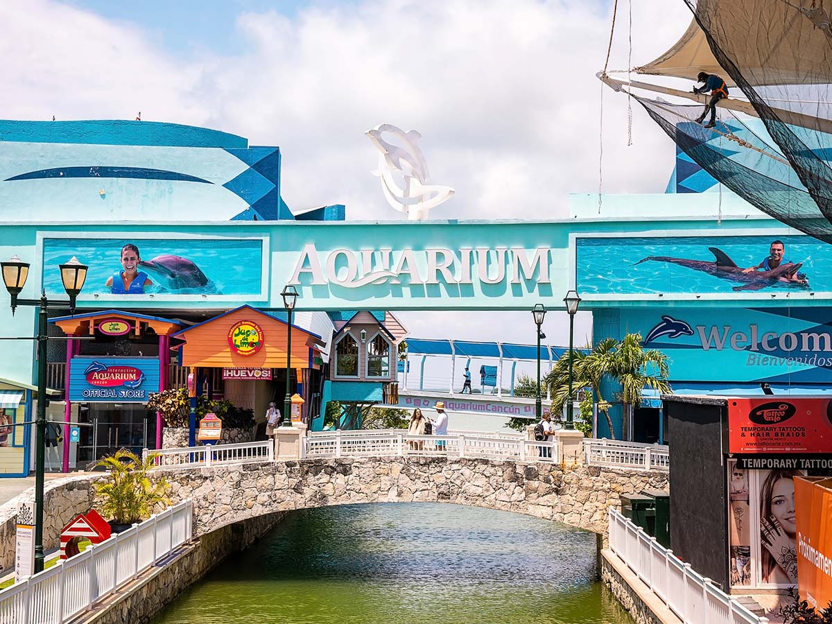 Interactive aquarium in Cancun 