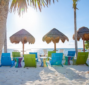 Cancun beach best images! Enjoy a beautiful outdoor space to relax on Playa Mujeres beach where the sea and sand merge to create a brilliant tropical oasis.