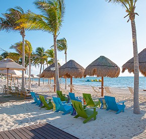 Cancun beach best images! Enjoy a beautiful outdoor space to relax on Playa Mujeres beach where the sea and sand merge to create a brilliant tropical oasis.