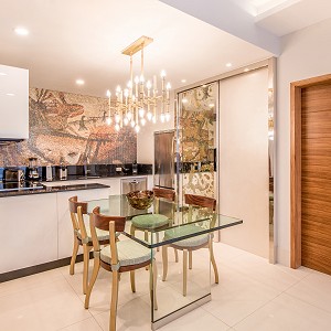 Modern kitchen area for gourmet socializing or a heavenly breakfast