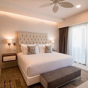 A range of contrasting textures to set off the minimalist decor