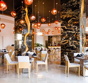 Gallery with the best images of Garza Blanca Resort & Spa Cancun restaurants: Blanca Blue restaurant, Hiroshi, Bocados Steak House, The snack and Food truck.