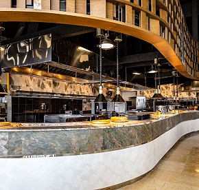 Gallery with the best images of Garza Blanca Resort & Spa Cancun restaurants: Blanca Blue restaurant, Hiroshi, Bocados Steak House, The snack and Food truck.